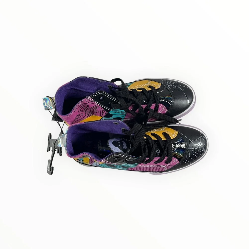 Disney Ground Up Nightmare Before Christmas Sally Patchwork High Top Sneakers